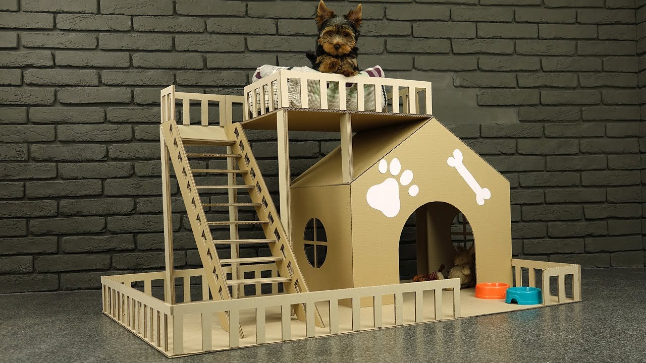 dog house with cardboard