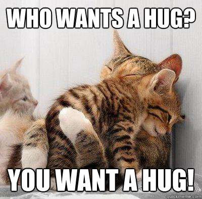 cute hug - Who Wants A Hug? You Want A Hug!