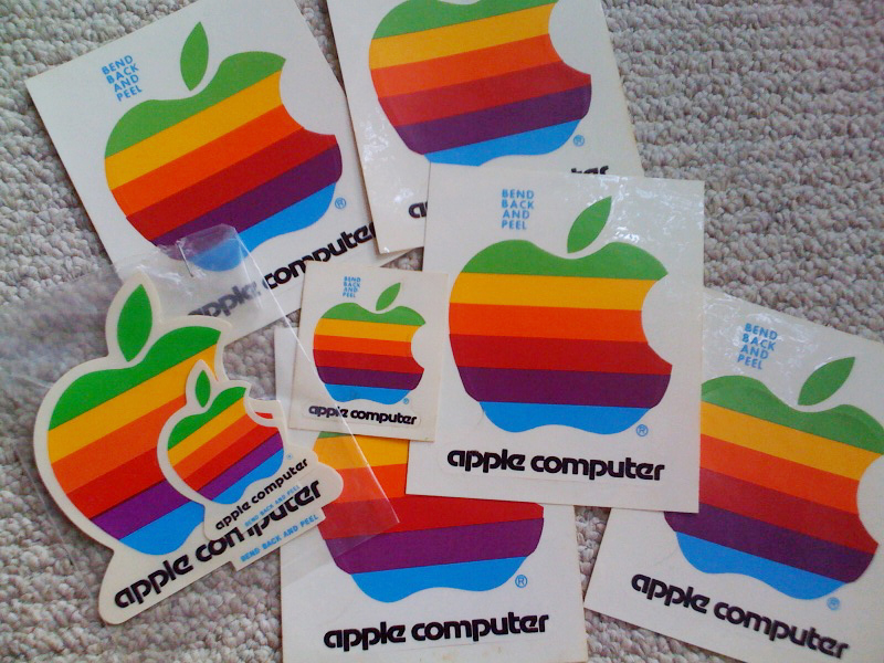 The old apple stickers