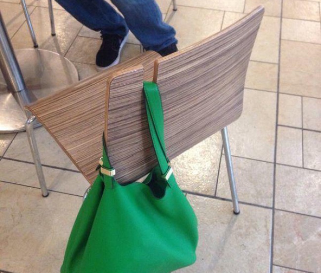 Tired of having your backpack fall to the ground? These chairs solve that