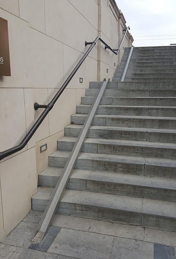 Now you don't have to walk your bike down the steps, you can ride it