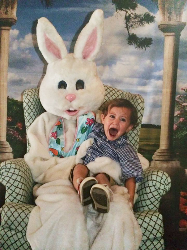 easter bunny with children