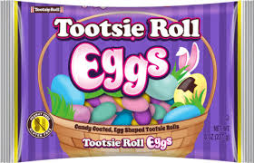These tootsie rolls that were just regular tootsie rolls with pastel paper.