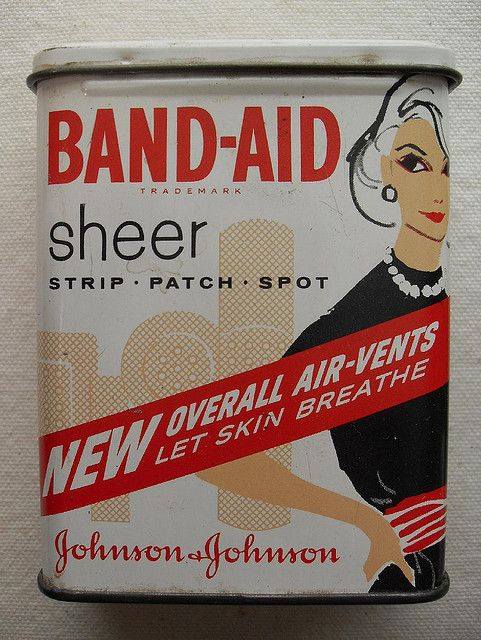 johnson & johnson - BandAid sheer Trademark Strip Patch. Spot OverallarVents Let Skin Breathe JohnsonaJohnson