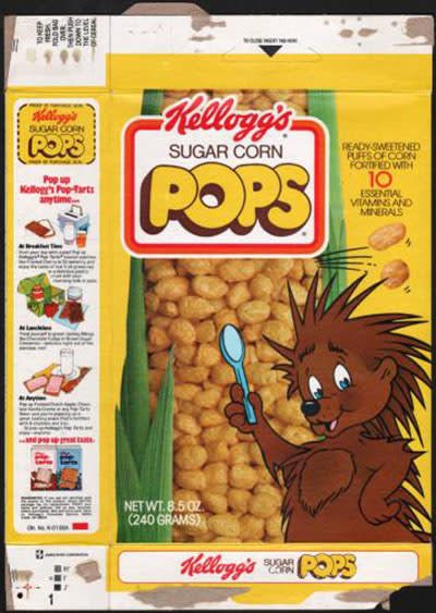 corn pops poppy - Kellogg's Durcort Dos Sugar Corn Ready Sweetened Puffs Of Corn Fortfed With 10 Escent Vives And Minerais Keller PopTarts Netwt.8.502 240 Grams Kellogg' Pops