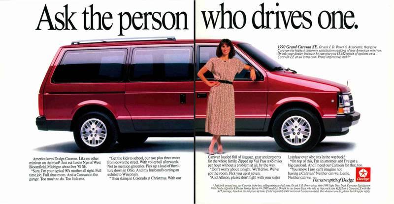 By the '90s, the mini van craze was rampant and station wagons across america were being replaced with these (and we all knew someone with the wood paneled sides- because wood on a car made sense)