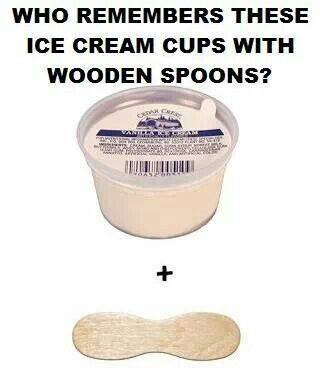 orange vanilla ice cream cups - Who Remembers These Ice Cream Cups With Wooden Spoons?