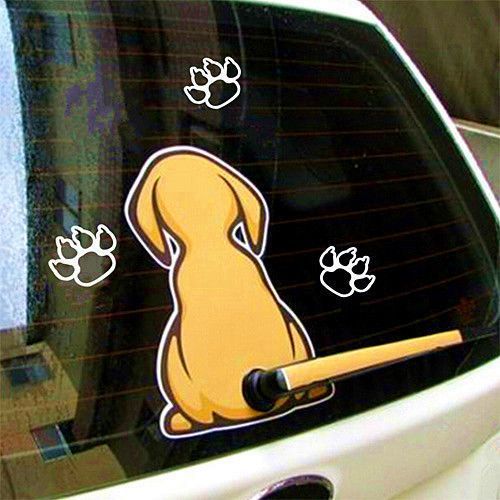 dog tail wiper decal