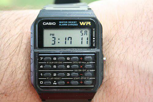 casio watch with buttons