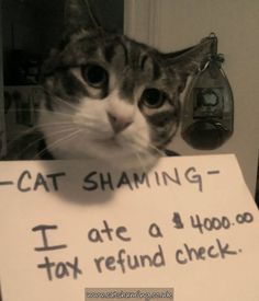 Person shaming: "I left a $4000 refund laying around"