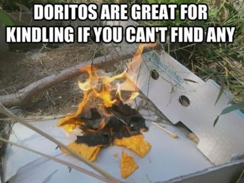crazy camping - L, Doritos Are Great For Kindling If You Cant Find Any