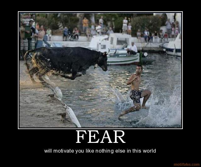 funny memes about fear - Fear will motivate you nothing else in this world motifake.com