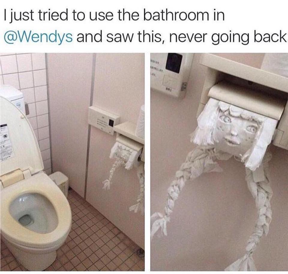 awkward moments - toilet memes - I just tried to use the bathroom in and saw this, never going back