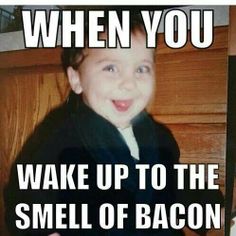 funny picture of bacon - When You Wake Up To The Smell Of Bacon
