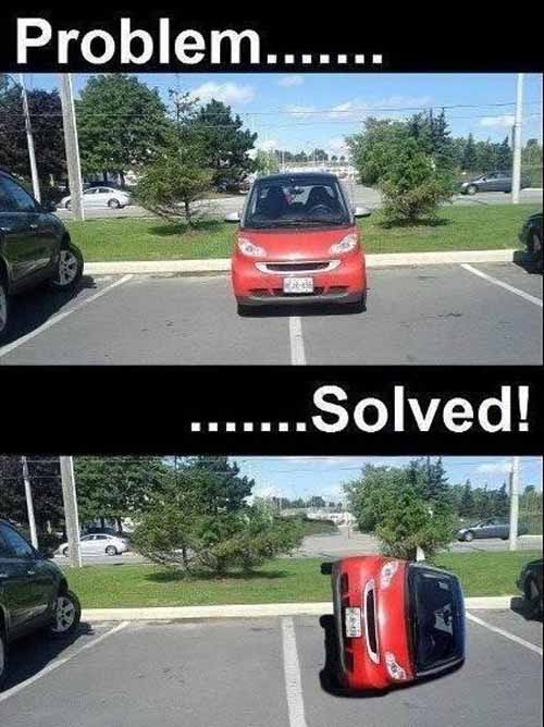funny smart car parking - Problem. .Solved!