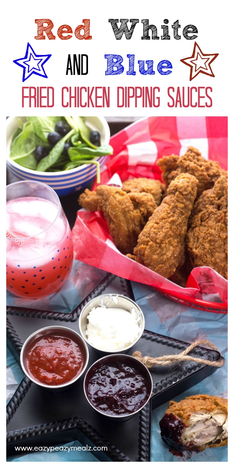 Red White And Blue Fried Chicken Dipping Sauces