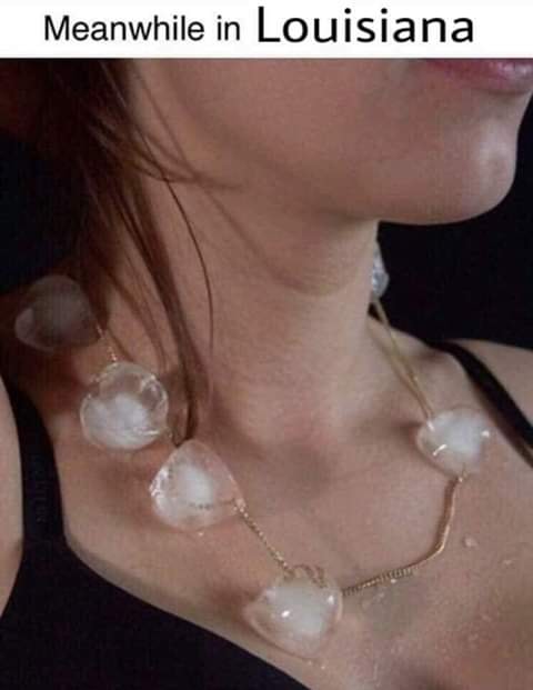 ice cubes necklace - Meanwhile in Louisiana