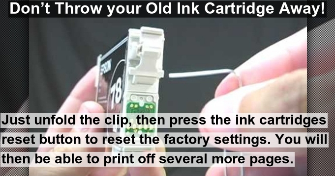 quotes about loneliness - Don't Throw your Old Ink Cartridge Away! Just unfold the clip, then press the ink cartridges reset button to reset the factory settings. You will then be able to print off several more pages.