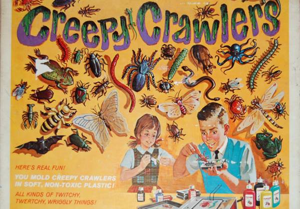 mattel creepy crawlers - Ciceriji Crawlers Heres Real Funi You Mold Creepy Crawlers In Soft, NonToxic Plastici All Kinds Of Twitchy, Twertchy, Wriggly Things!