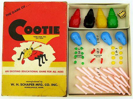 original cootie game - The Game Of... Cootie 203 Ooc An Exciting Educational Game For All Ages W. H. Schaper Mfg. Co. Inc. Minneapous, Minn.