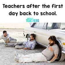 first day back for teachers - Teachers after the first day back to school. Teachers