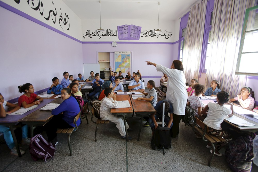 What one class in Morocco looks like