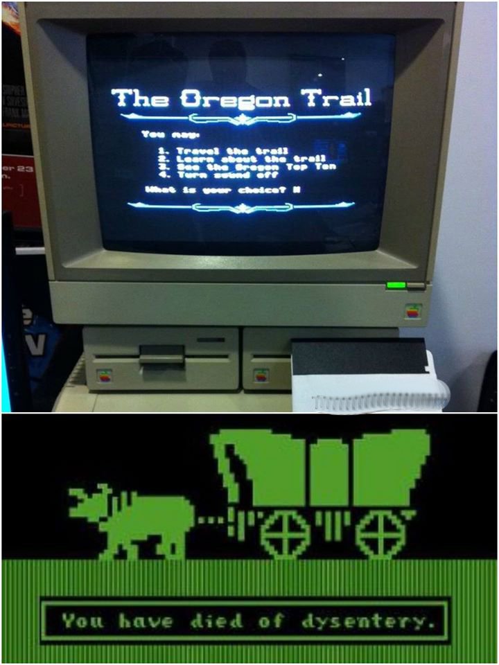oregon trail game - e ureron Trail The Oregon Trail You are Travel the tradi but the trail Vs Top Ten what is chodcat. You have died of dysentery.
