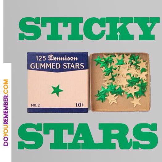 grass - Sticky 125 Dennison Gummed Stars No.2 104 Doyou Remember.Com Stars