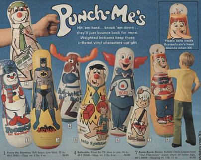 EVERY child of the '70s and 80s had a punching bag. McDonald's gave them to the birthday kid (you could choose which character) and they were everywhere!