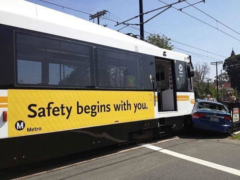 most ironic - e Safety begins with you. Metro