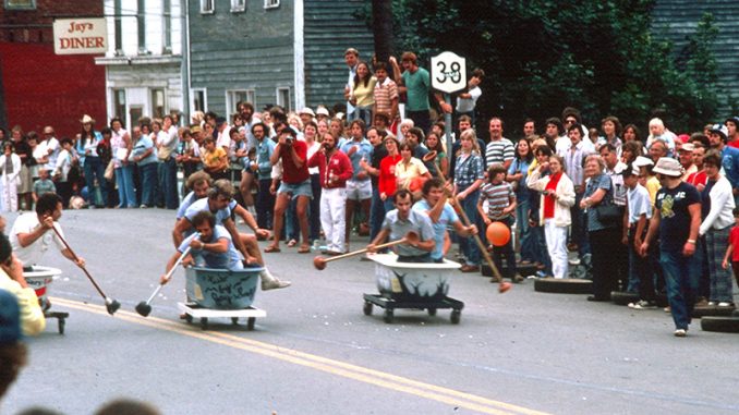 Downhill tub racing is a thing