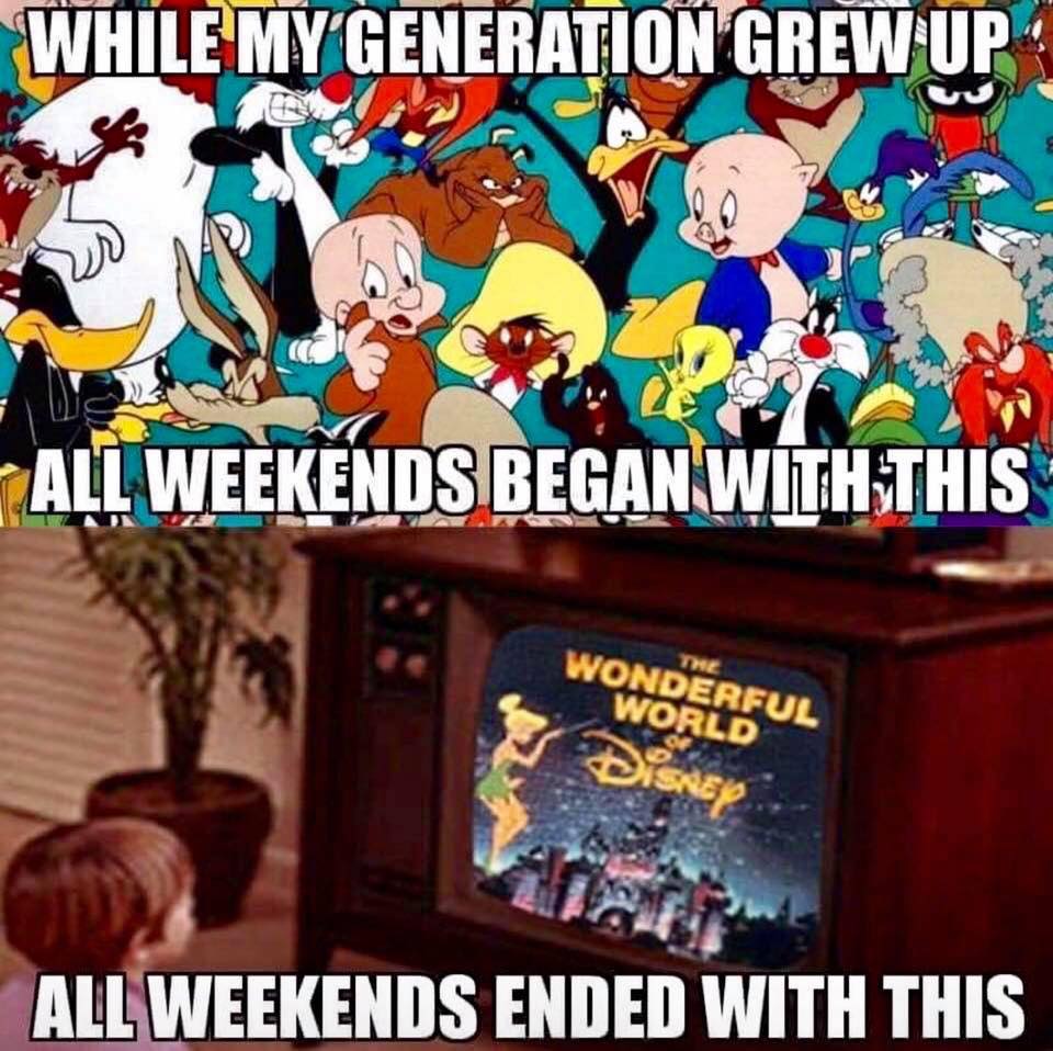 80's looney toons - While My Generation Grew Up All Weekends Began With This Wonderful All Weekends Ended With This