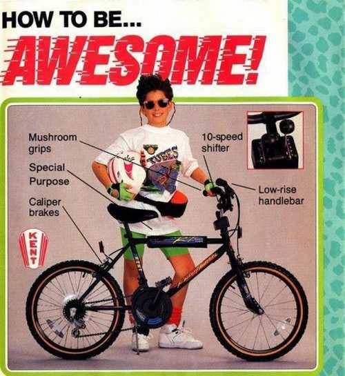 cool kids 80s - How To Be... Awesome 10speed shifter Mushroom grips Special Purpose Caliper brakes Lowrise handlebar 427X