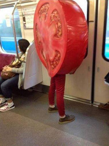 You are not riding the hot subway as a tomato. Take joy in that.