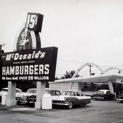 McDonald's opened in the '40s and started out as a bbq joint that sold hotdogs