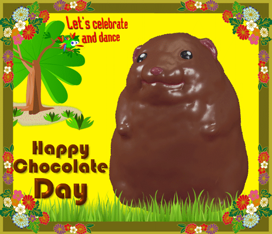 dancing chocolate - Let's celebrate k and dance $ $ Happy Chocolate Day