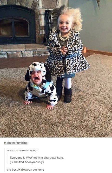 toddler cruella deville costume - thebestoftumbling reasonsmysonis crying Everyone is Way too into character here Submitted Anonymously the best Halloween costume