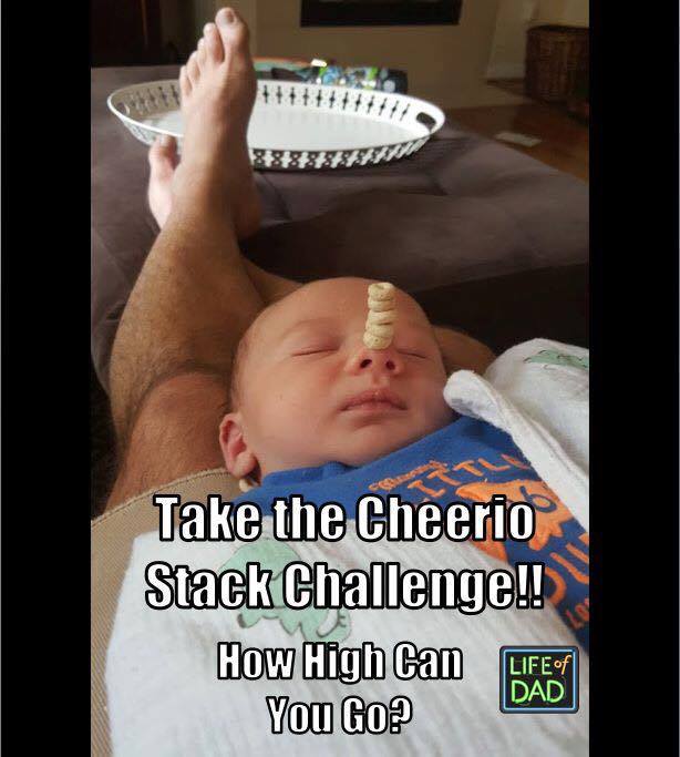 cheerio stack challenge - 1944 Take the Cheerio Stack Challenge!! How High Can Lifes You Go? LIFEof Dad