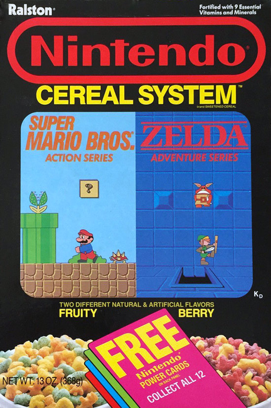 nintendo cereal - Ralston Fortified with 9 Essential Vitamins and Minerals Nintendo Cereal System Mario Bros. Ahli Da Action Series Adventure Series Nh Ko Two Different Natural & Artificial Flavors Fruity Berry Net Wt. 13 Oz 3689 Nintendo Power Cards On B