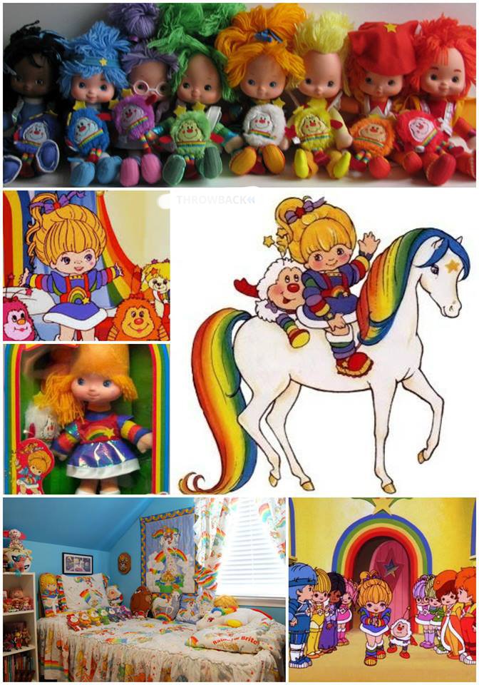 Everything was Rainbow colored, Carebears, My little pony, and Rainbow brite.