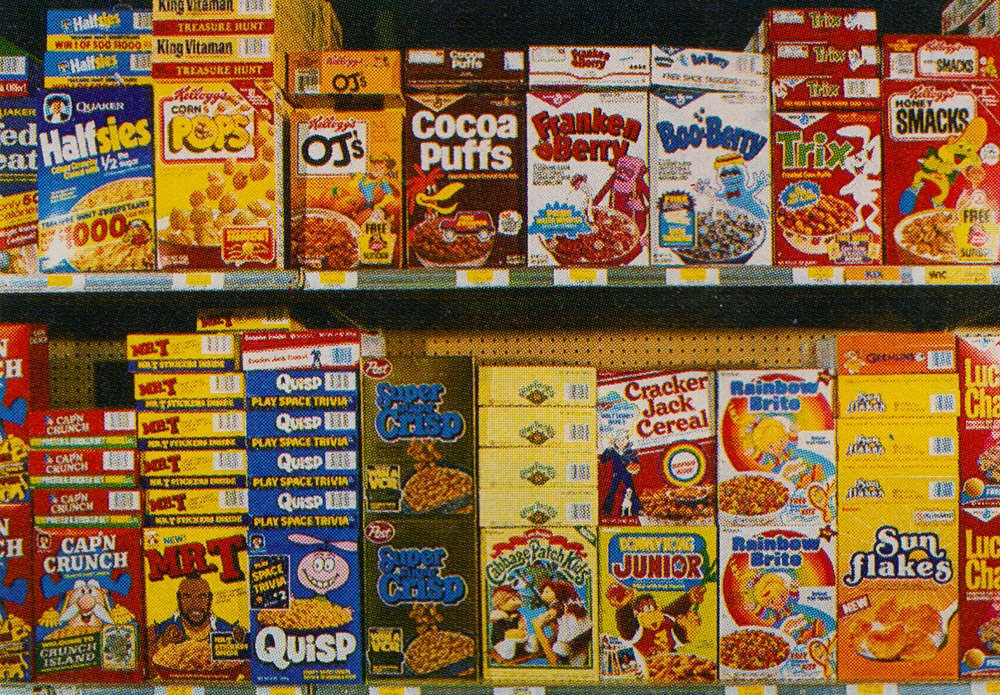 Cereal shopping was serious business and even though we still have a lot of these, they look really different