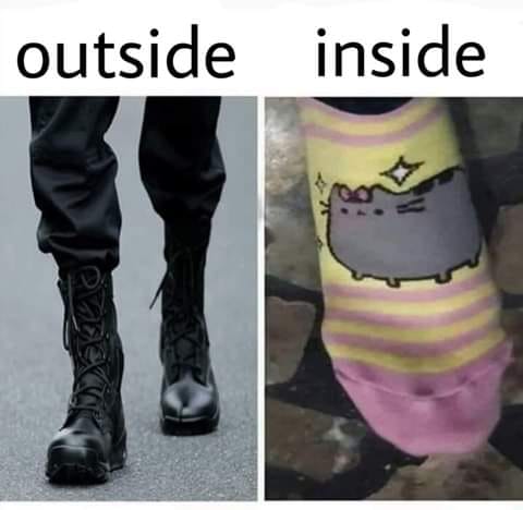 outside inside meme - outside inside