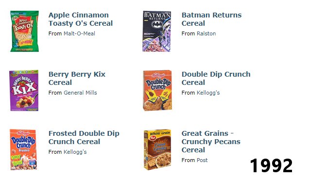 double dip crunch cereal - Batman Paul Apple Cinnamon Toasty O's Cereal From MaltOMeal Batman Returns Cereal From Ralston Toos Os Berry Berry Kix Cereal From General Mills Double Double Dip Crunch Cereal From Kellogg's crunchy DoubleDio Crunch Frosted Dou