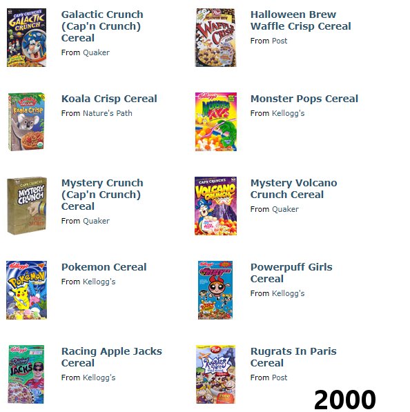 Wctic Crunch Galactic Crunch Cap'n Crunch Cereal From Quaker Halloween Brew Waffle Crisp Cereal From Post Koala Crisp Cereal From Nature's Path Monster Pops Cereal From Kellogg's Koala Crisp Capn Crunchs Voicano Mystery Crunch Cap'n Crunch Cereal From…