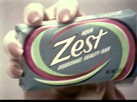 Soaps were wrapped in thick paper and every product had a catchy, memorable jingle that you still find yourself singing today- you're not fully clean unless you're ZESTfully clean