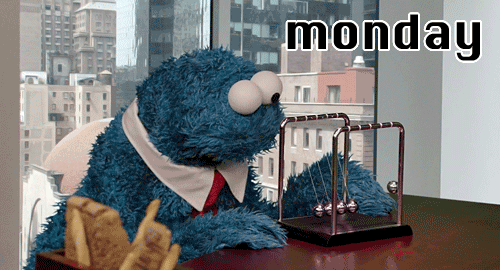 cookie monster gif - monday