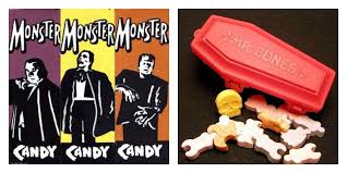 retro halloween monster candy - Monster Monster Monster Ir Bones Candy Candy Candy