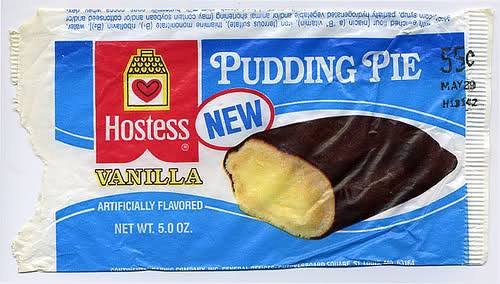 hostess vanilla pudding pie - Net Wt. 5.0 Oz. Artificially Flavored Vanilla Hostess New Husz MAY29 Pudding Piese a c hed Four niacin a B vitamin. Horrous sulfate, thiamine mononitrato inboflavin B1. water en smp, perfety hydrogenated vegetable and an ma s