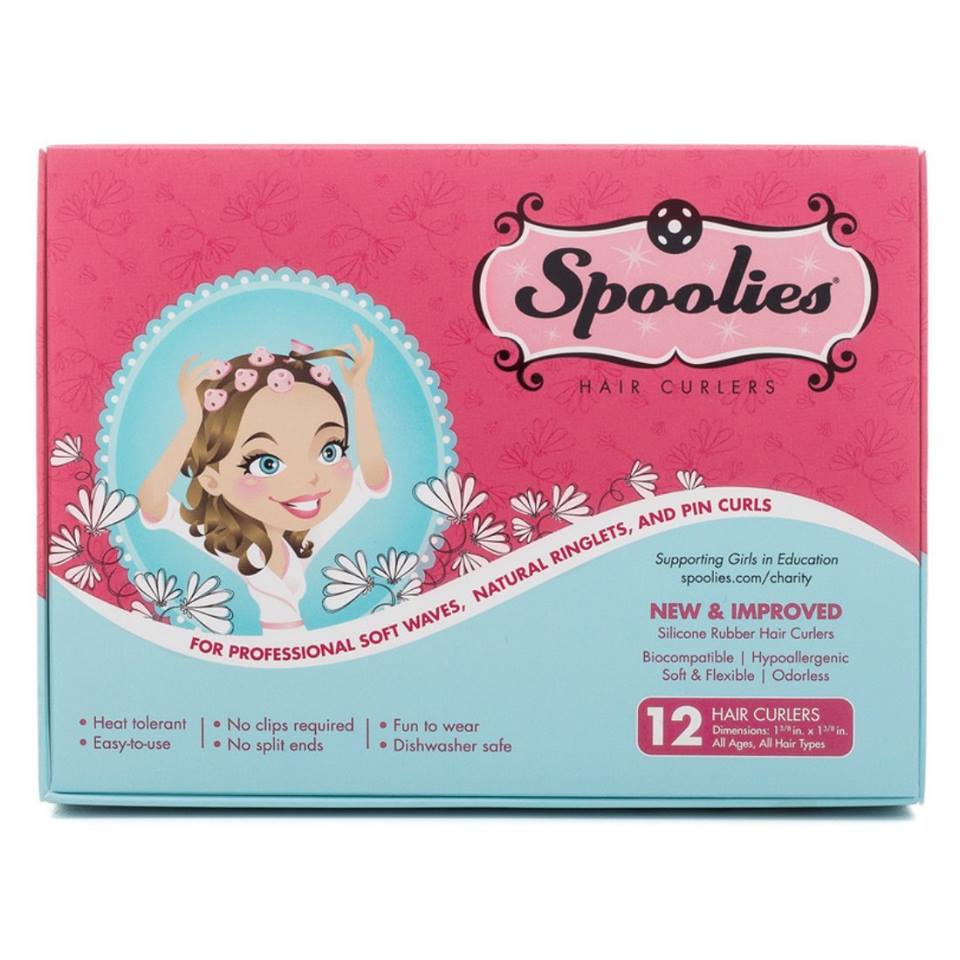 spoolie hair rollers - Spoolics Hair Curlers Sand Pin Curls Supporting Girls in Education spoolies.comcharity New & Improved Silicone Rubber Hair Curlers Biocompatible Hypoallergenic Soft & Flexible Odorless For Professio Soft Waves, Natural Ringlets, And