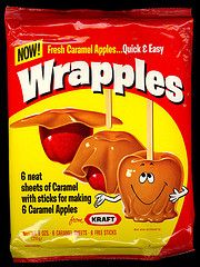 wrapples - Now! Fresh Caramel Apples...Quick & Easy Wrapples neat sheets of Caramel with sticks for making 6 Caramel Apples wo